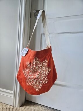DISNEY Mickey Mouse Canvas Shoulder Bag with Geometric Mandala Print